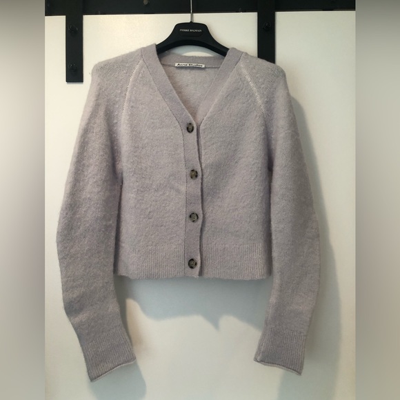 ACNE Blue Alpaca Cardigan Size Small - Picture 4 of 6